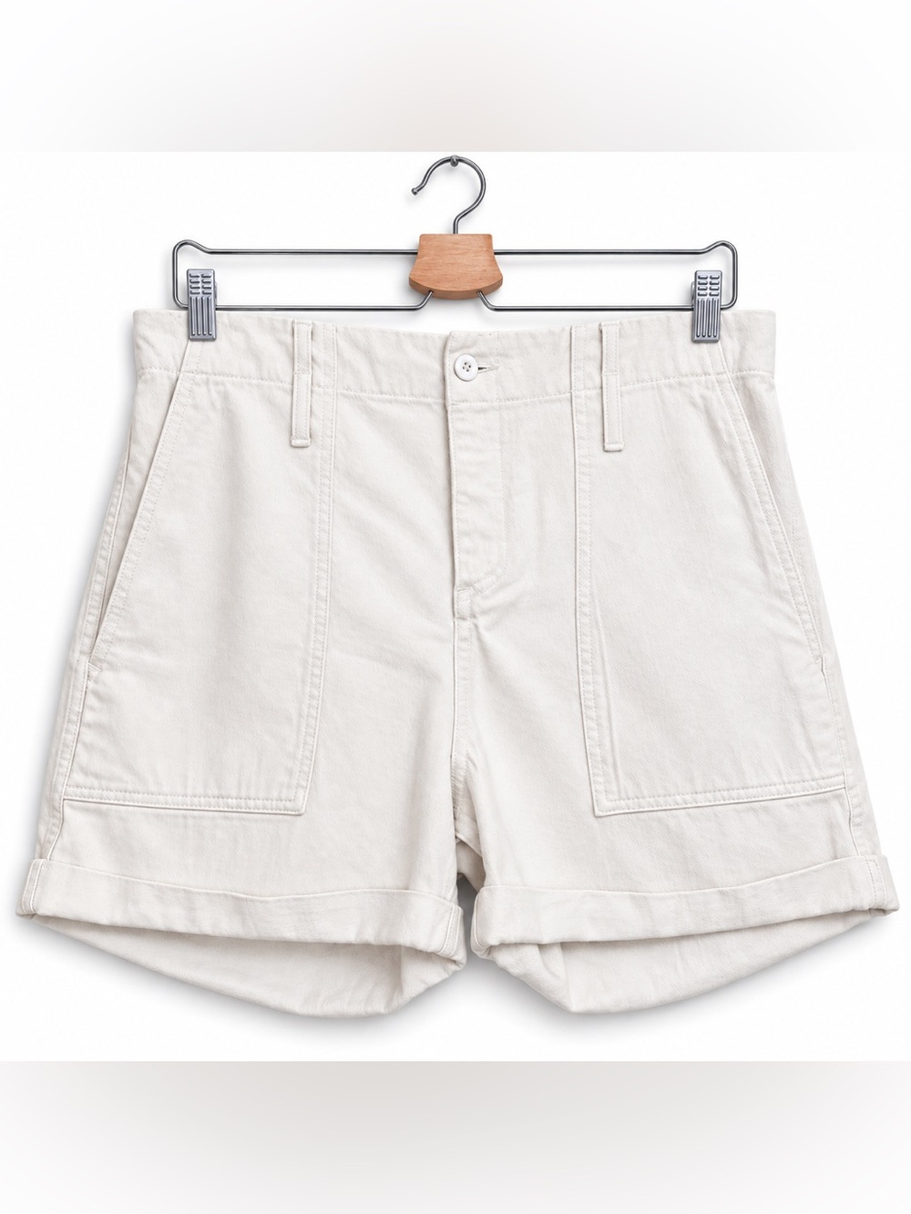 le superbe | Au Naturale Maliboo High Waist Deep Pocket Cuff Shorts 6 NO BELT